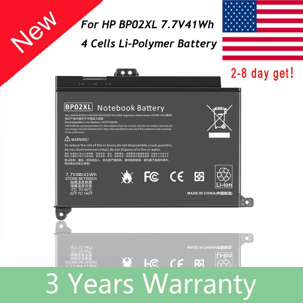 41Wh Battery BP02XL For HP Pavilion 849569-541 849909-850 849569-421 HSTNN-LB7H