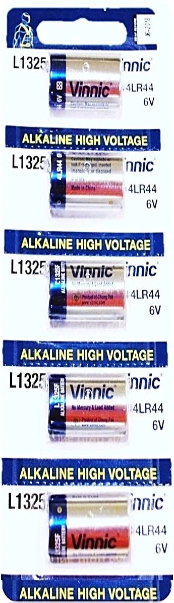 5 Vinnic L1325 476A PX28A 4LR44 6V ALKALINE DOG SHOCK COLLAR BATTERIES