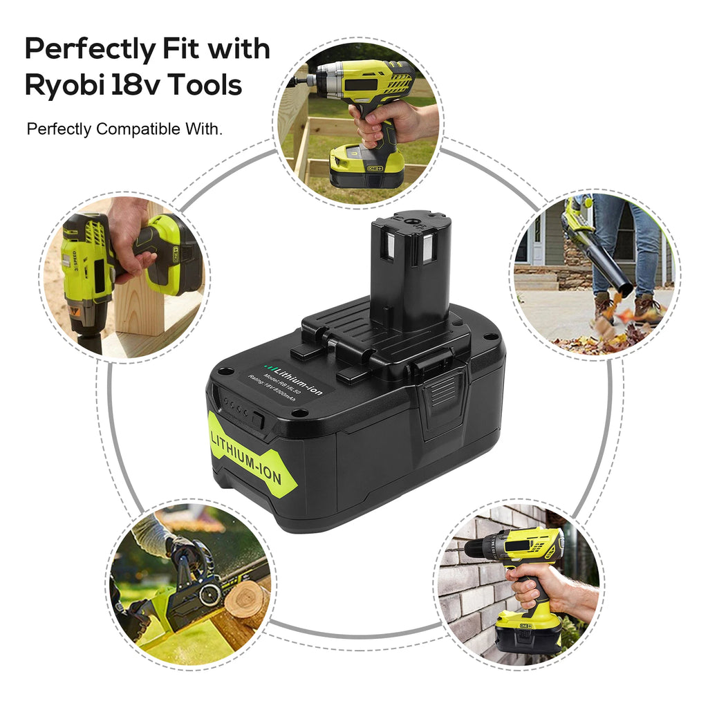 2-PACK For RYOBI 18Volt 8.0Ah P108 High Capacity Battery Lithium-Ion One Plus US