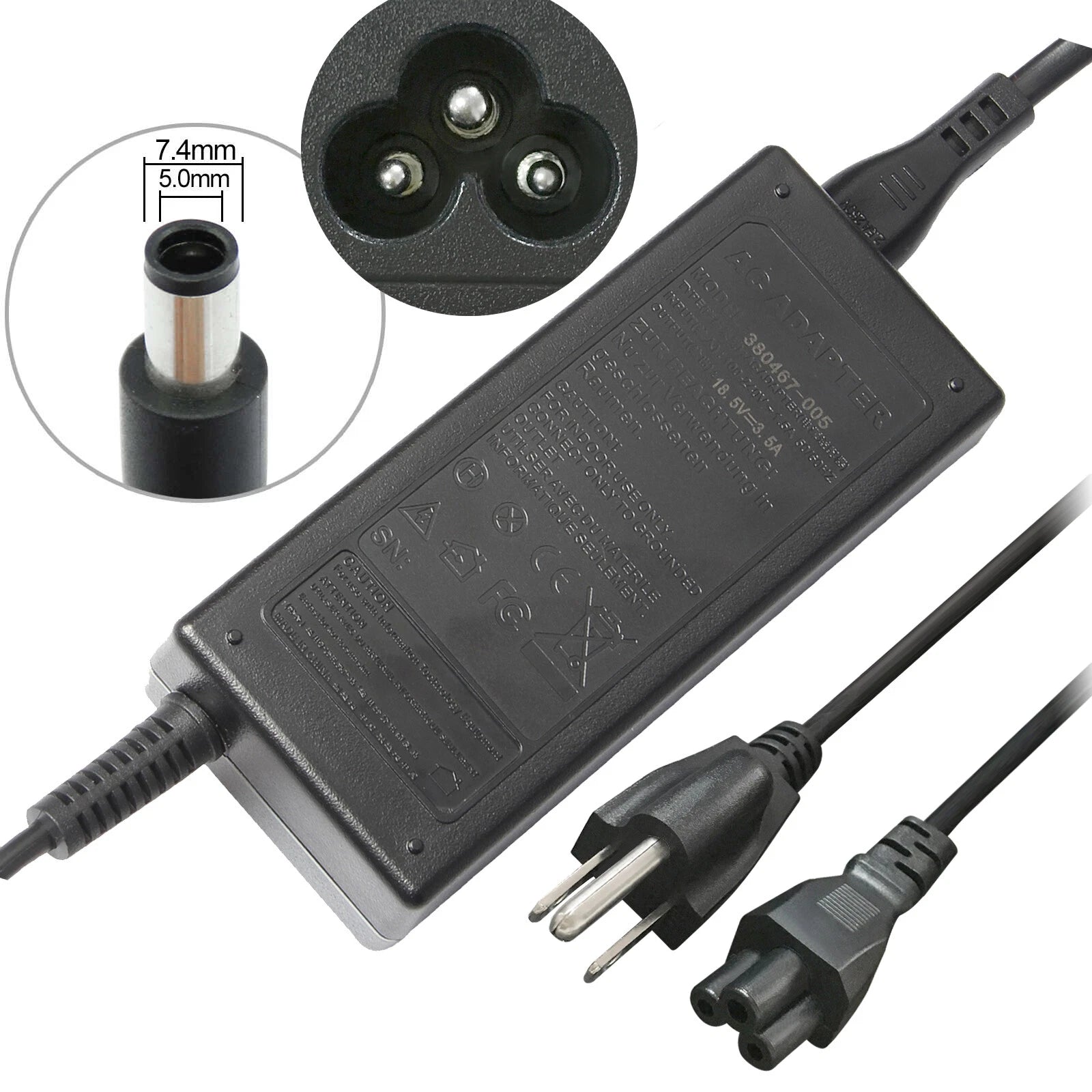 65W AC Adapter Charger for HP Pavilion G4 G5 G6 G7 Laptop Power Supply Cord