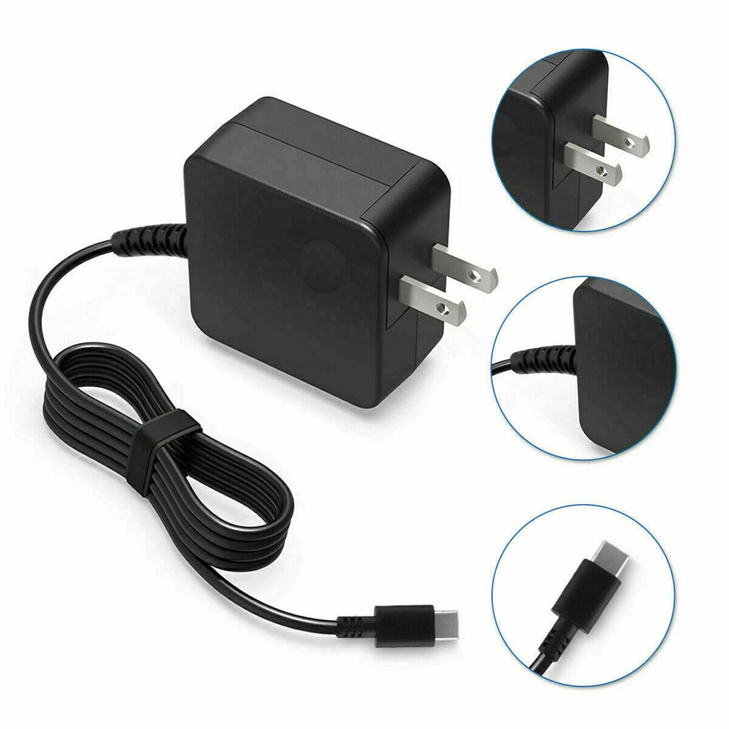 65W Watt Laptop Charger Type C USB-C AC Adapter for Lenovo Asus MacBook pro
