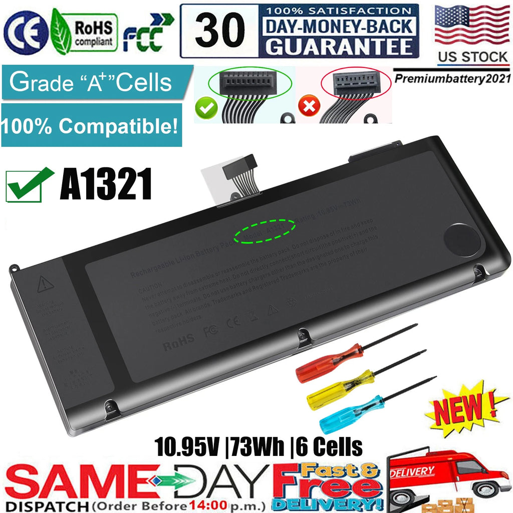 ?A1321 Battery for Apple MacBook Pro 15 inch A1286 Mid 2009 Mid 2010 661-5211
