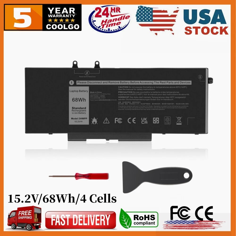 ?68Wh 3HWPP Battery For Dell Latitude 5501 5401 5511 5510 5411 Precision 3541