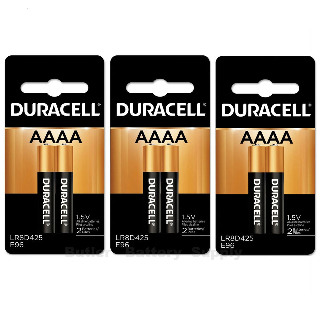 6 Duracell AAAA Alkaline Batteries ( MX2500, E96, MN2500, LR8D425, 25A )