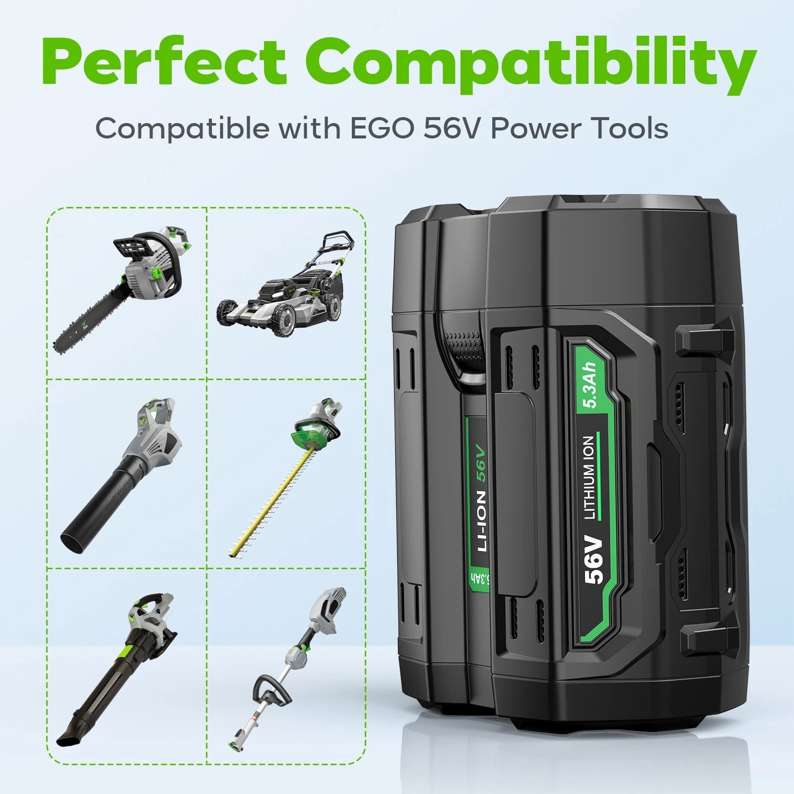 5000mAh Replacement Battery For EGO POWER+ 56V BA2800T BA2800 BA1400T BA4200E US