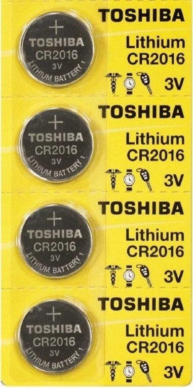 4 Toshiba CR2016 2016 3 Volt Lithium Coin Batteries