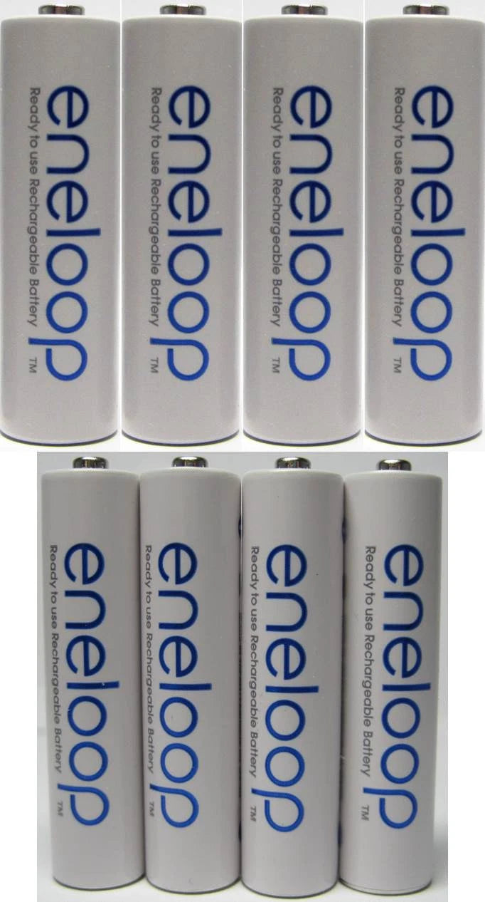 Panasonic Eneloop 4 AAA and 4 AA Rechargeable Batteries