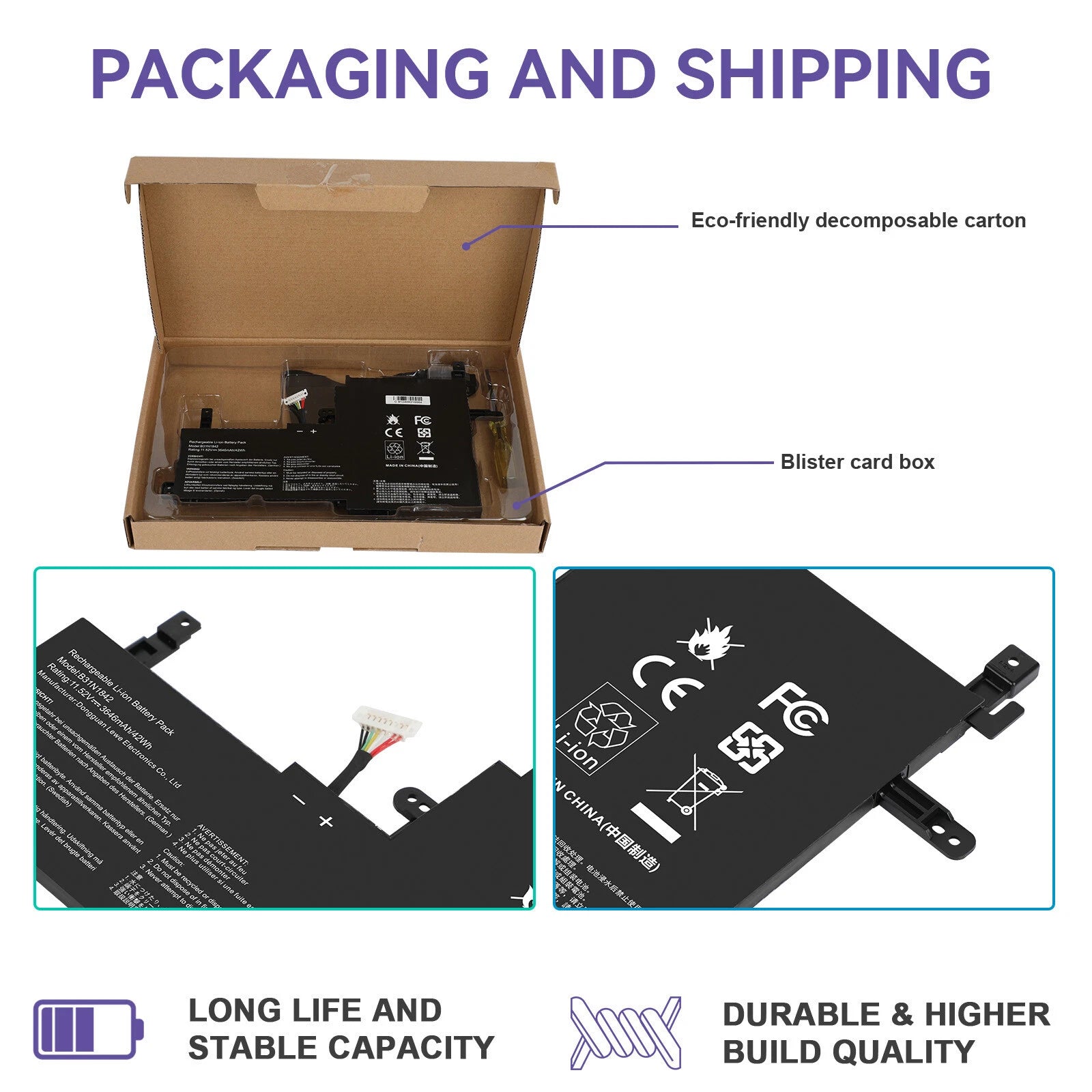 B31N1842 Battery for Asus VivoBook K531 X531 V531 S15 S531 15 M513 K513 S513