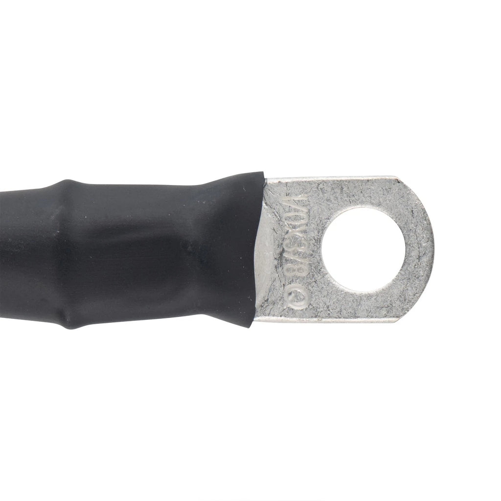 1/0 Black Battery Interconnect Cable 12" with 3/8" Lugs ASSEMBLED IN USA