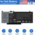 G5M10 WYJC2 8V5GX Laptop Battery for Dell Latitude E5450 E5550 15.6" 7.4V 51Wh