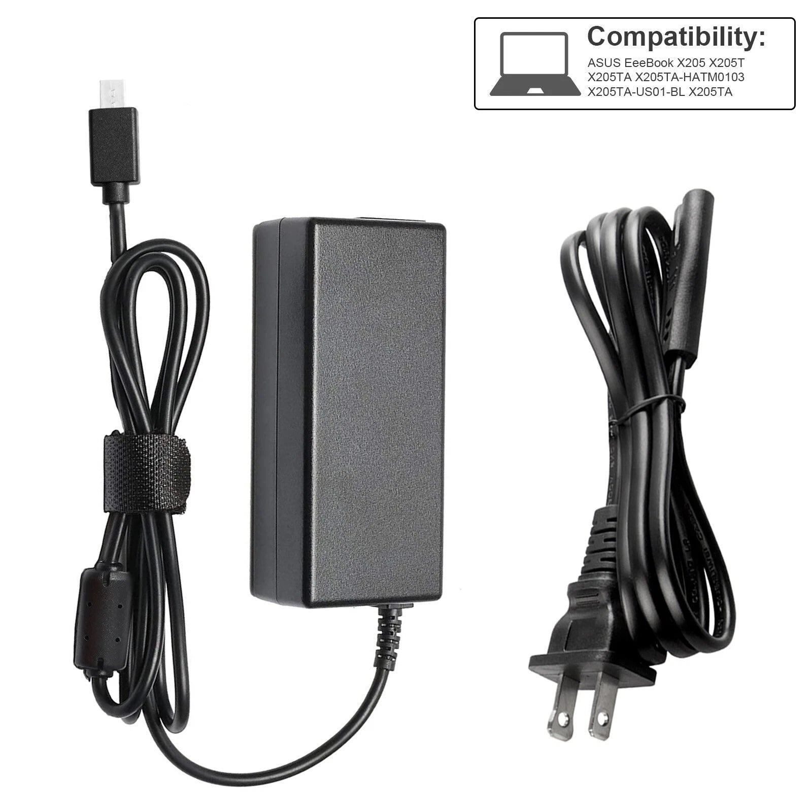For ASUS EeeBook X205 X205T X205TA Laptop AC Power Adapter Charger 19V 1.75A 30W