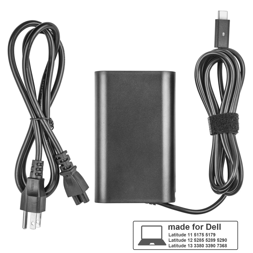 65W Type C Charger USB C Power Adapter 24YNH for Dell VENUE 10 PRO 5056 Laptop
