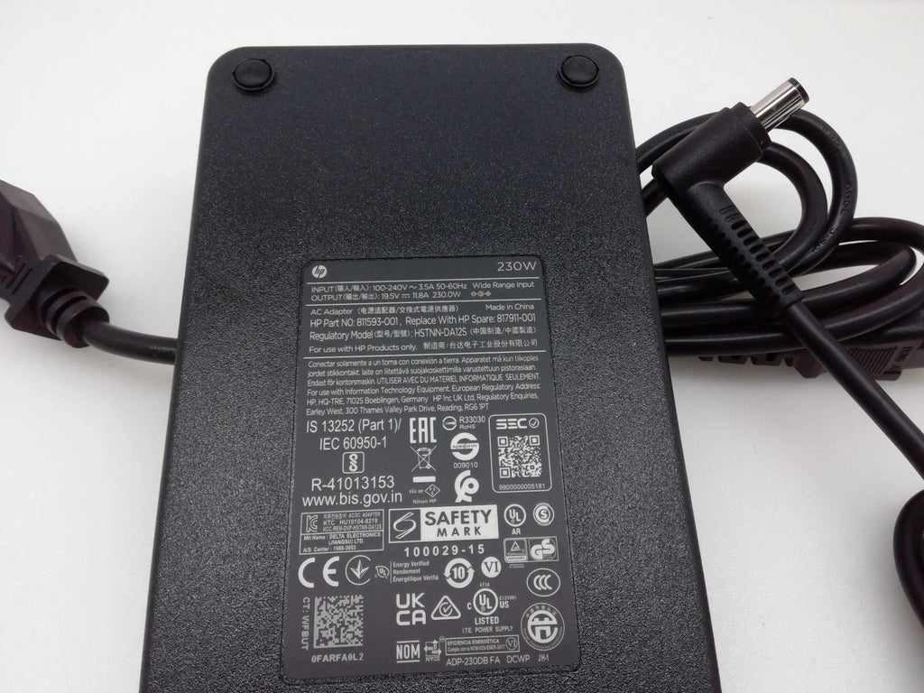 New Genuine HP 230W 19.5V 11.8A HSTNN-DA25 AC Adapter W/ Cord 7.5 X 5.0mm Slim