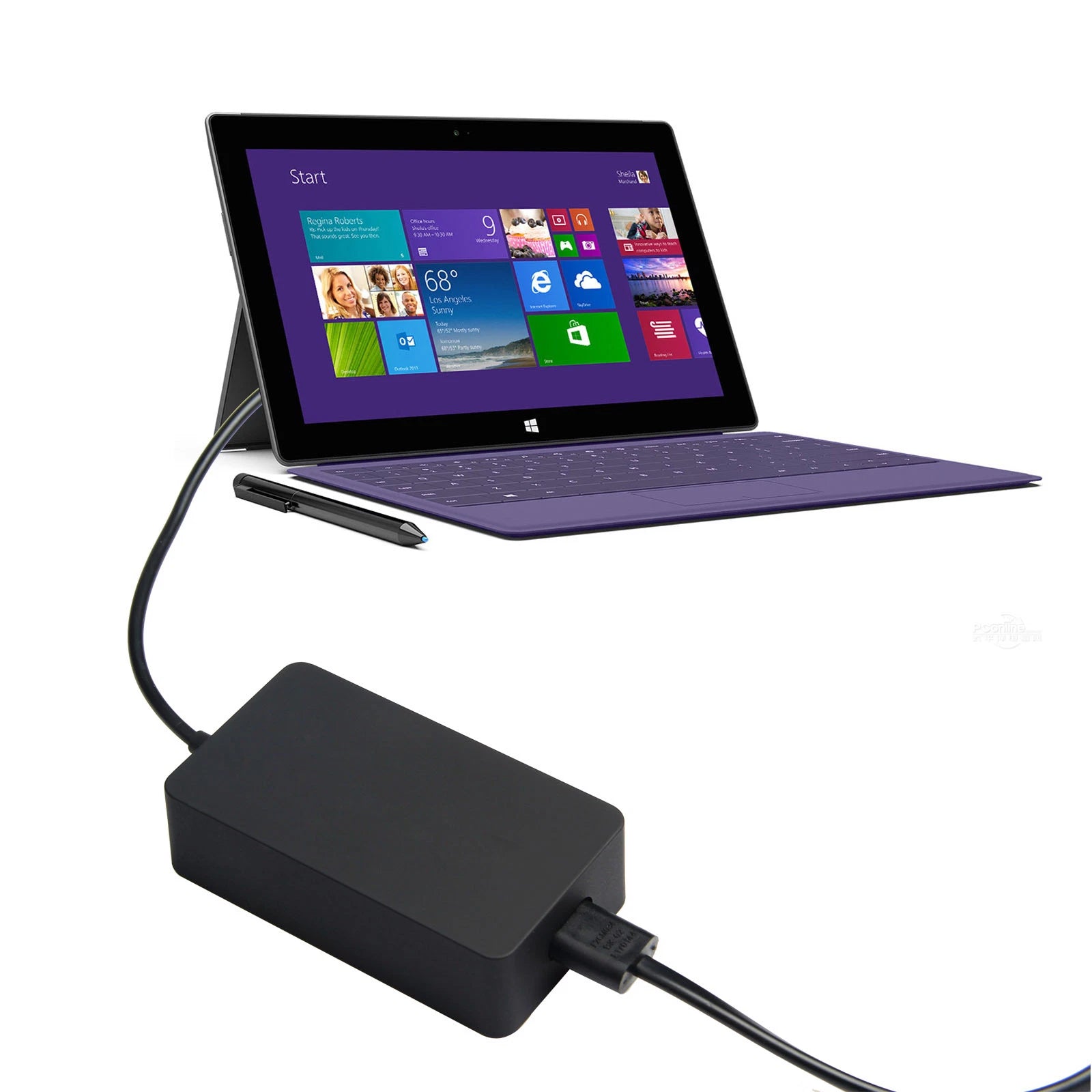 For Surface Pro 2 Power Adapter 48W Compatible Microsoft Surface Pro 1 RT RT2