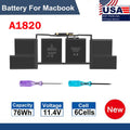 Replace A1820 Battery For MacBook Pro 15''A1707 Late 2016 Mid 2017 EMC 3072 3162
