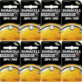 8 Duracell 384 392 SR41W LR41 SR736 V392 D392 AG3 Silver Oxide Batteries