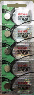 371 MAXELL WATCH BATTERIES (5 piece) SR920SW SR920 371 D370 New AuthorizedSeller
