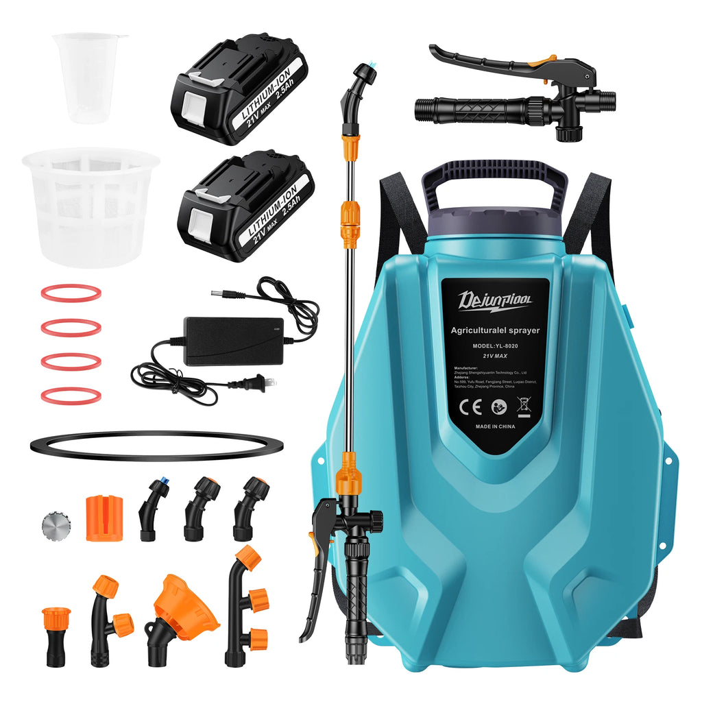 3.2gal Electric Weed Sprayer Backpack Spray Rechargeable Farm Tank Pump 6 Nozzle