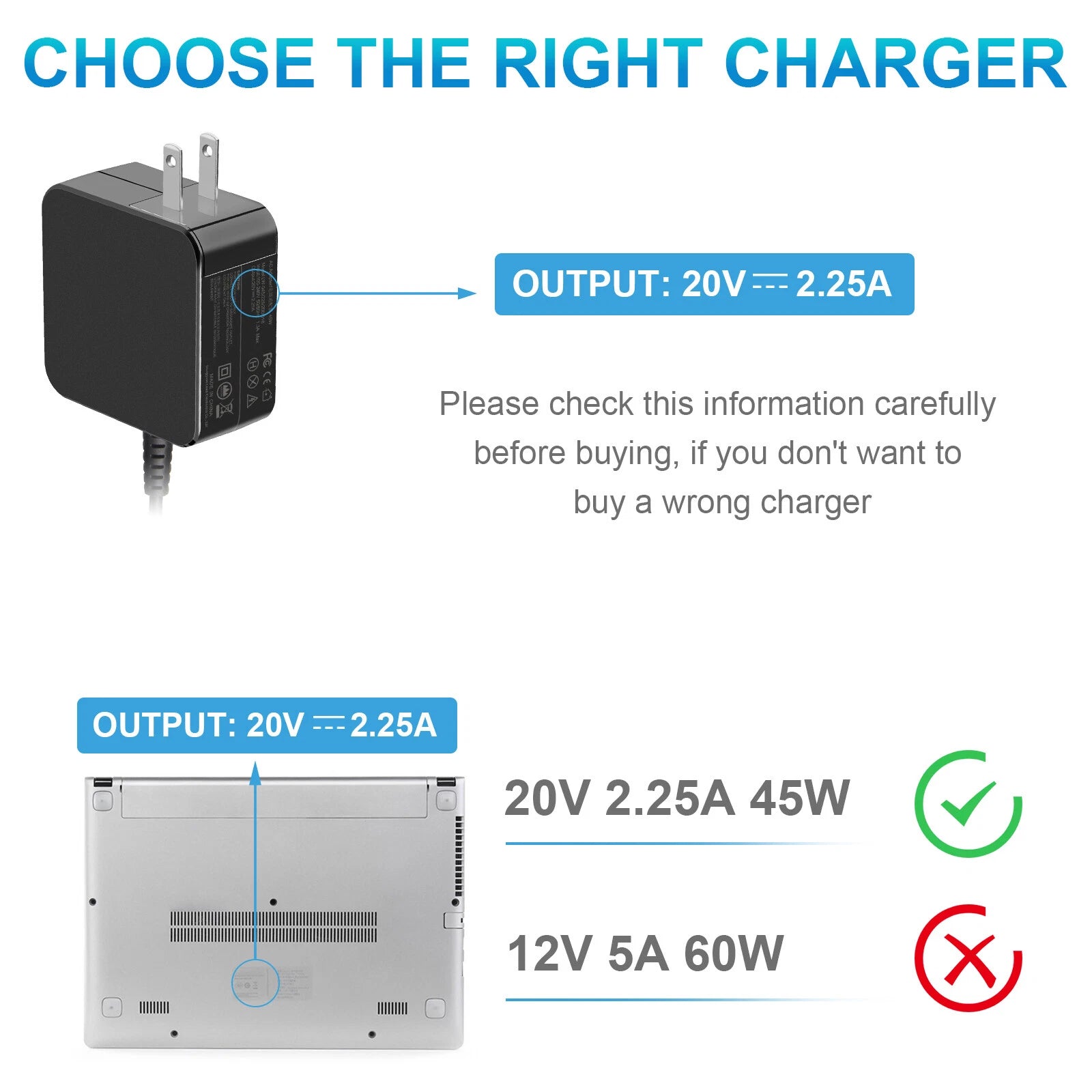 AC Adapter For Lenovo IdeaPad Slim 1-14AST-05 Type 81VS Laptop 45W Charger Cord