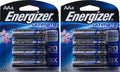 8 Energizer Ultimate Lithium Battery AA, 4 PK X 2 Exp. 2033