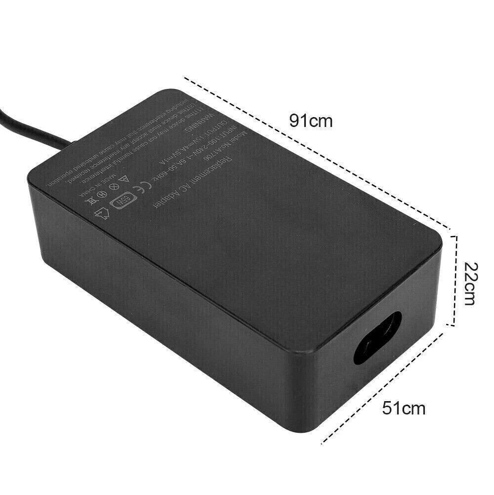 65W 15V 4A Adapter Charger for Microsoft Surface Book/ Pro 4 Q4Q-00001 1706 Go