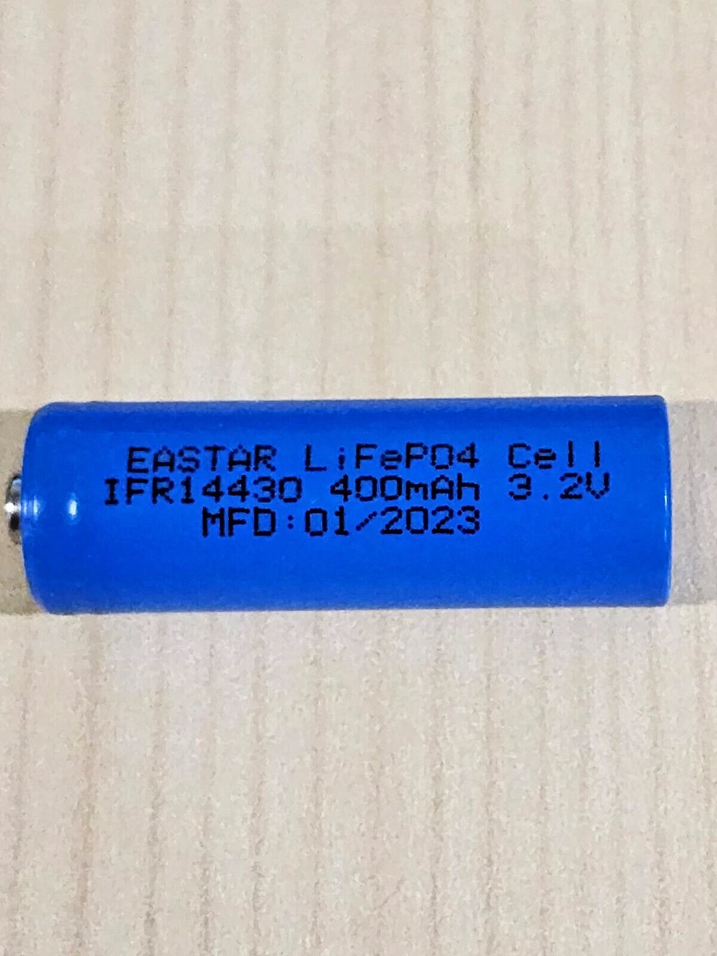 12 x 14430 3.2v LiFePO4 RECHARGEABLE BATTERY 400mAh solar lights b.top mfg 08/24