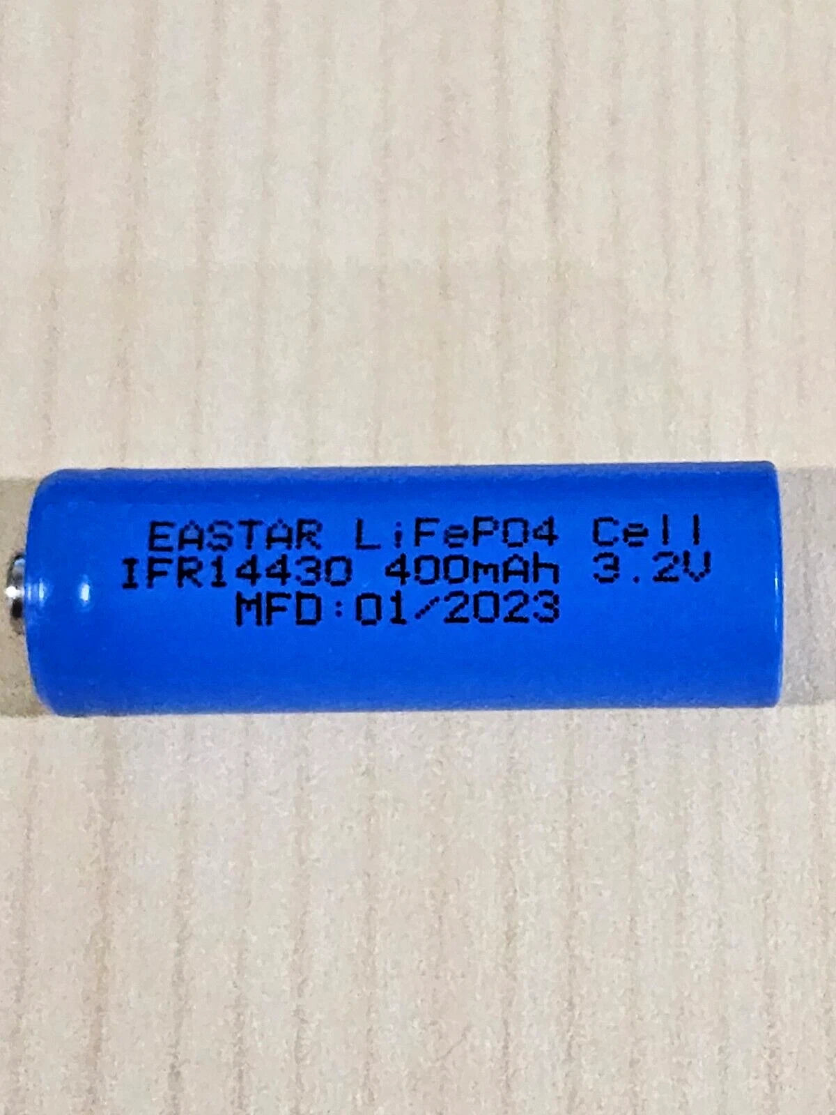 12 x 14430 3.2v LiFePO4 RECHARGEABLE BATTERY 400mAh solar lights b.top mfg 08/24