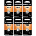 6 1620 Duracell Coin Cell Batteries - Lithium 3V - ( CR1620, ECR1620, DL1620 )
