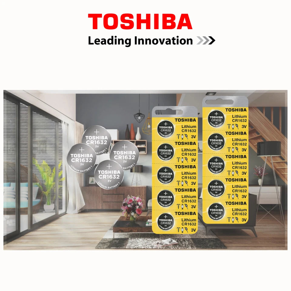 Lot Original Toshiba CR1632 3V Lithium Coin Cell Battery 1/2/5/10/15/25/100 LOT