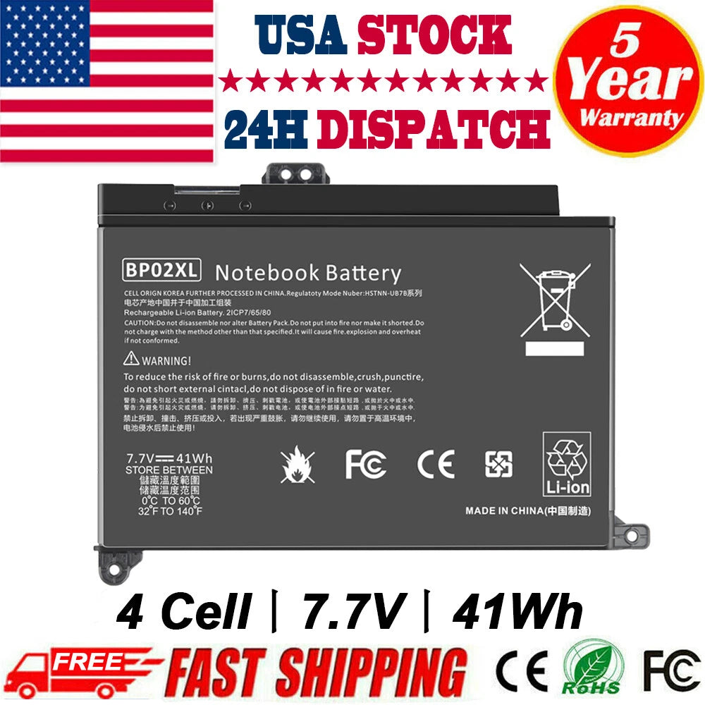 BP02XL Battery for HP Pavilion PC 849909-855 15-AU018WM HSTNN-LB7H HSTNN-UB7B