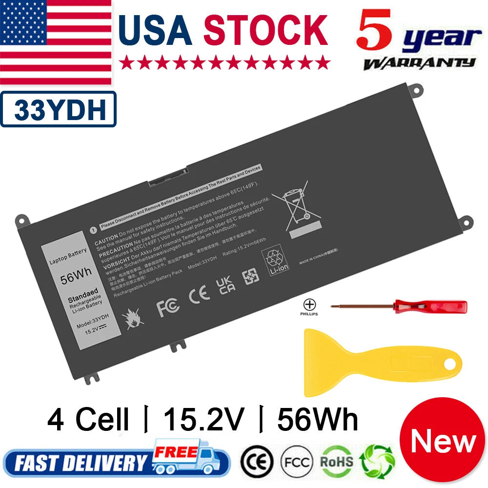 33YDH Battery for Dell (G3 15 3579) (G3 17 3779) (G5 15 5587) (G7 15 7588) Serie