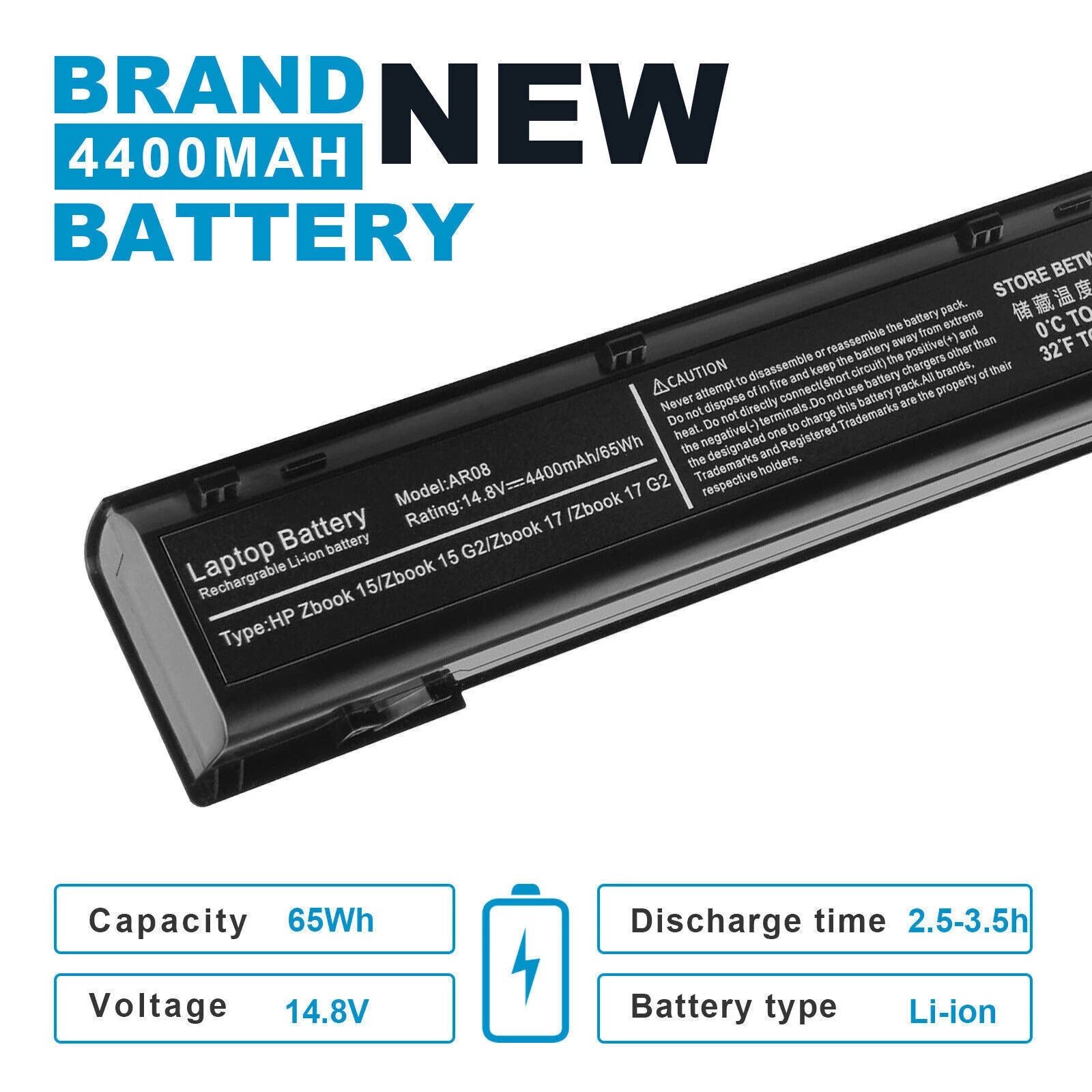 AR08 Battery For HP ZBook G1 G2 15 17 Mobile Workstation ARO8 AR08XL HSTNN-IB4H