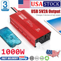 1000W 2000W Power Inverter DC 12V to AC 110V Adapter Car RV Solar Converter 2USB