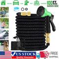 100FT Flexible Expandable Garden Water Hose Pipe Car Wash With Spray Nozzle Gun