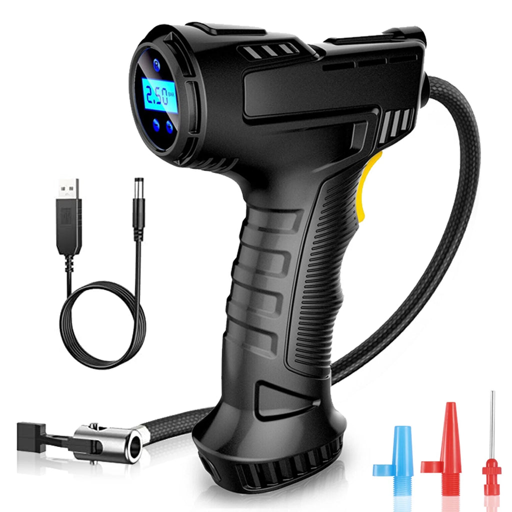 150PSI USB Tire Inflator Pump Car Air Compressor LED Electric Portable Auto 12V