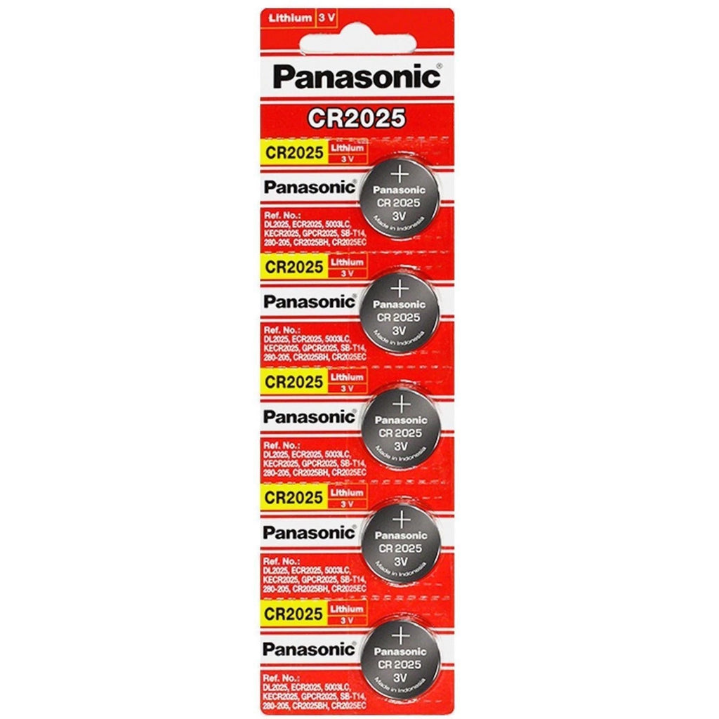 5 x Fresh PANASONIC CR 2025 CR2025 ECR2025 LITHIUM COIN CELL Battery Exp 2029
