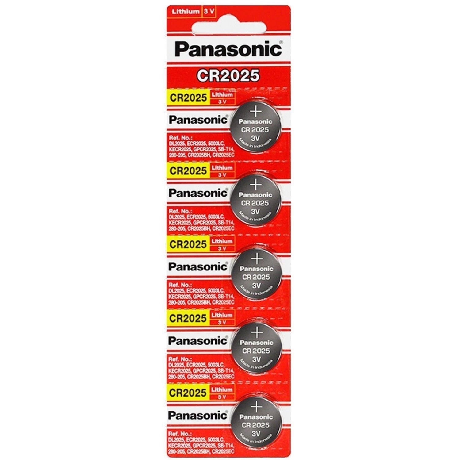5 x Fresh PANASONIC CR 2025 CR2025 ECR2025 LITHIUM COIN CELL Battery Exp 2029