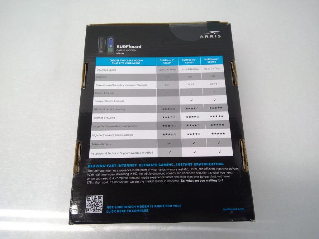 OpenBox ARRIS Surfboard DOCSIS Arris Surfboard SB6141 8X Faster Than Docsis 2.0