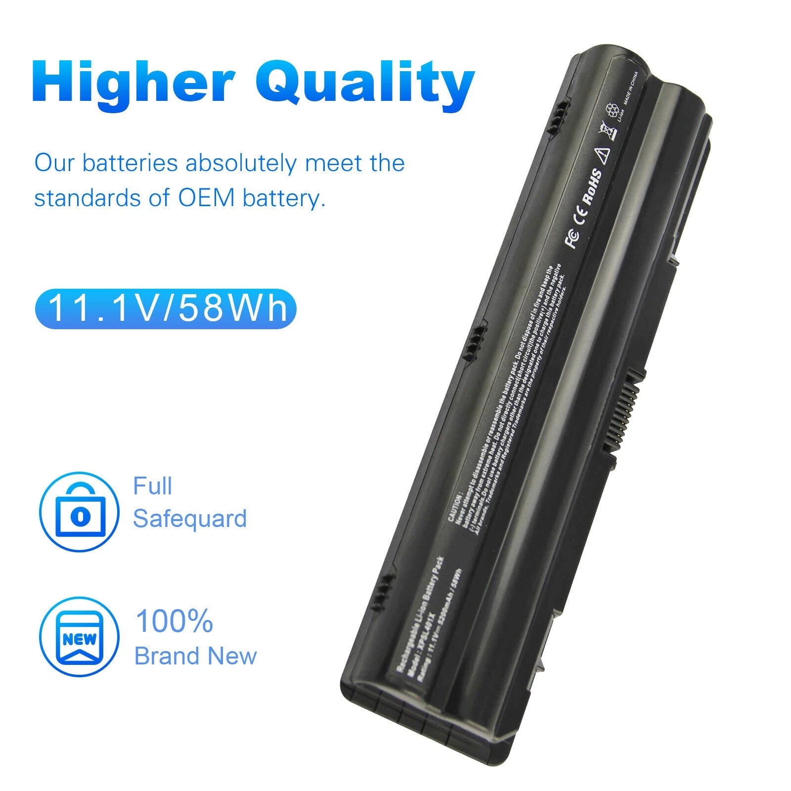 NEW Battery For Dell XPS 14 L401X 15 L501X L502X L701x L702x 15-1591 J70W7 JWPHF
