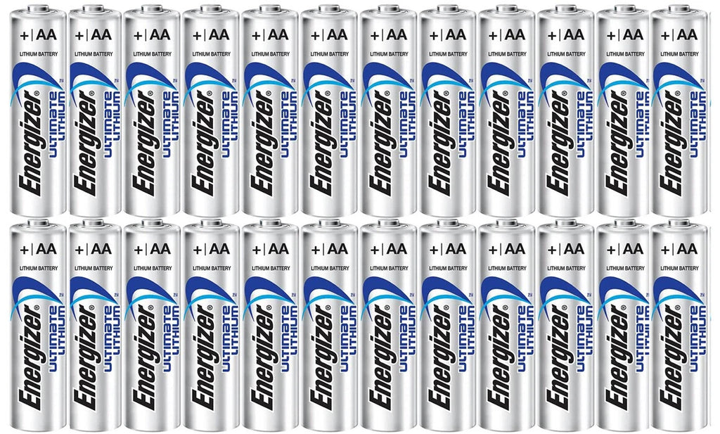 24 Energizer AA Ultimate Lithium Batteries, L91BP FRESH BATTERIES