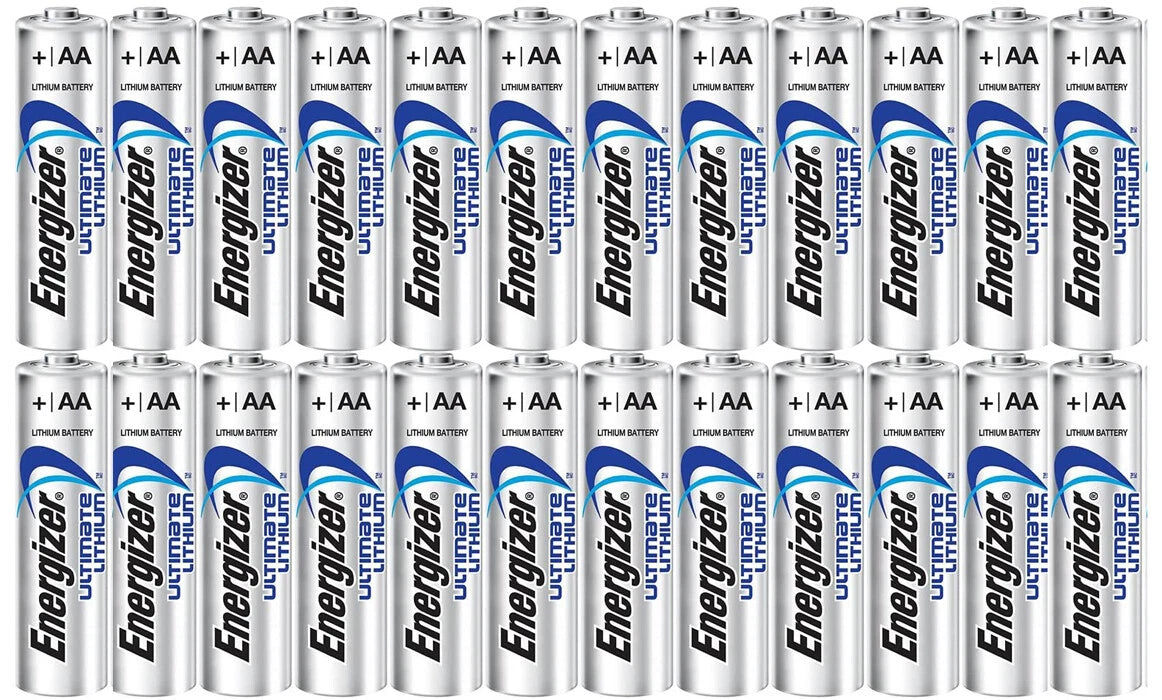 24 Energizer AA Ultimate Lithium Batteries, L91BP FRESH BATTERIES