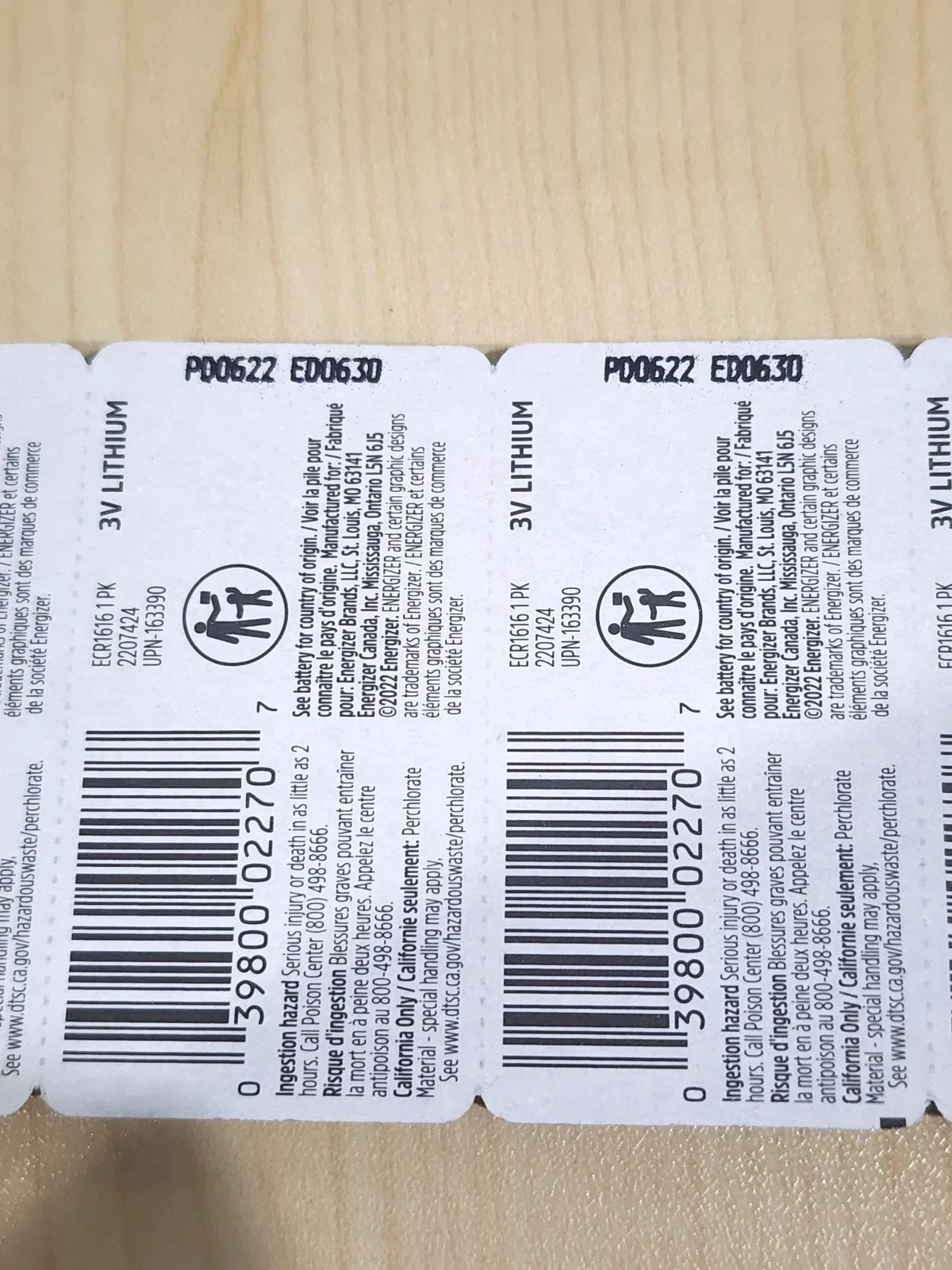5 pc ENERGIZER CR1616 3v LITHIUM BATTERY CR 1616 CMOS KEY FOBS