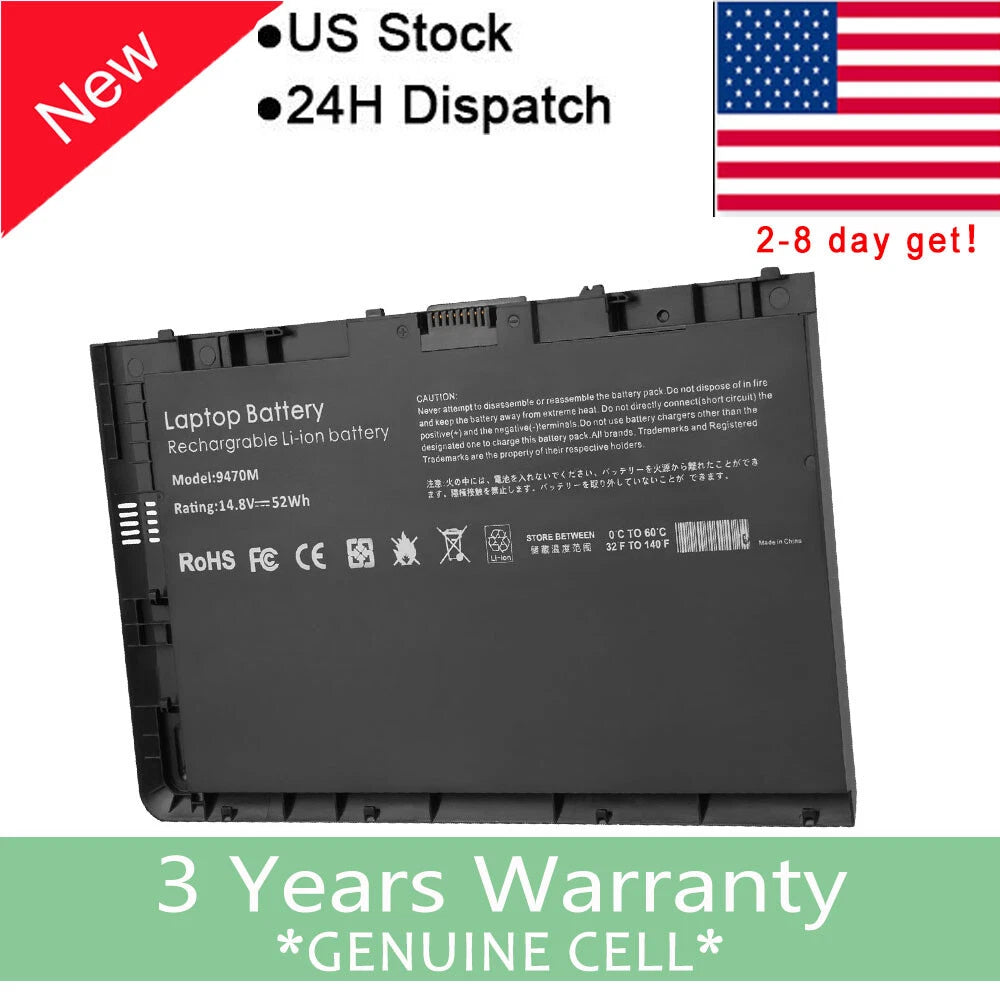 Fancy Battery BT04XL BTO4XL, Fit For HP EliteBook Folio 9470m Laptop
