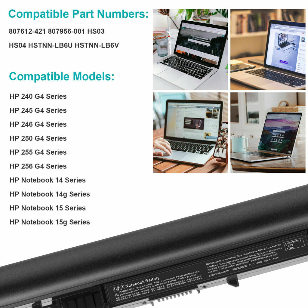 NEW For HP 240 250 255 G4 G5 Notebook Battery 807956-001 HS03 TOP Quality