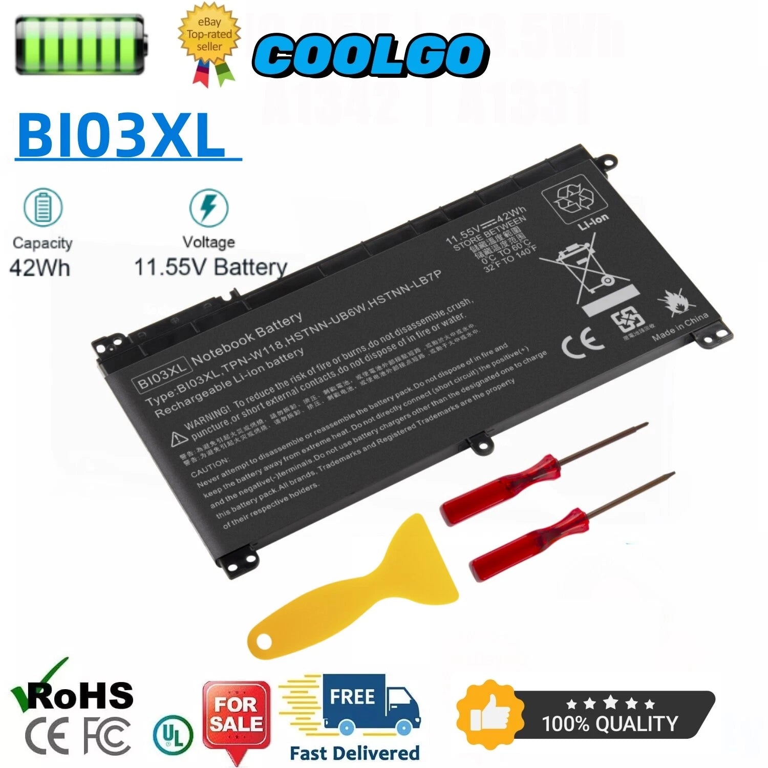 ?? BI03XL BATTERY FOR HP Pavilion X360 13-U Seres 844203-850 844203-855 ON03XL