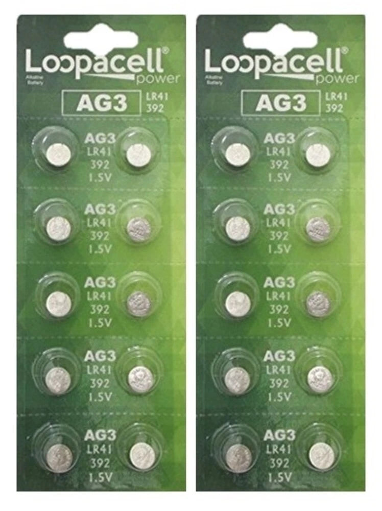 20 Pk AG3 LR41 392 392A SR736 LR736 Alkaline Button Cell Battery