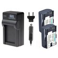 2 x LP-E6NH Battery + Charger for Canon EOS 60D 70D 80D 6D 7D Mark II R5 R6