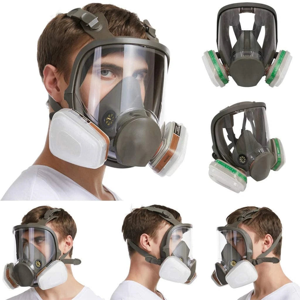 15 in 1 Full Face Gas Mask Facepiece Respirator For Painting Spraying 6000 Serie