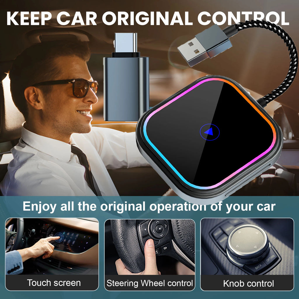 Wireless CarPlay Adapter Converts Factory Wired CarPlay to Wireless CarPlay