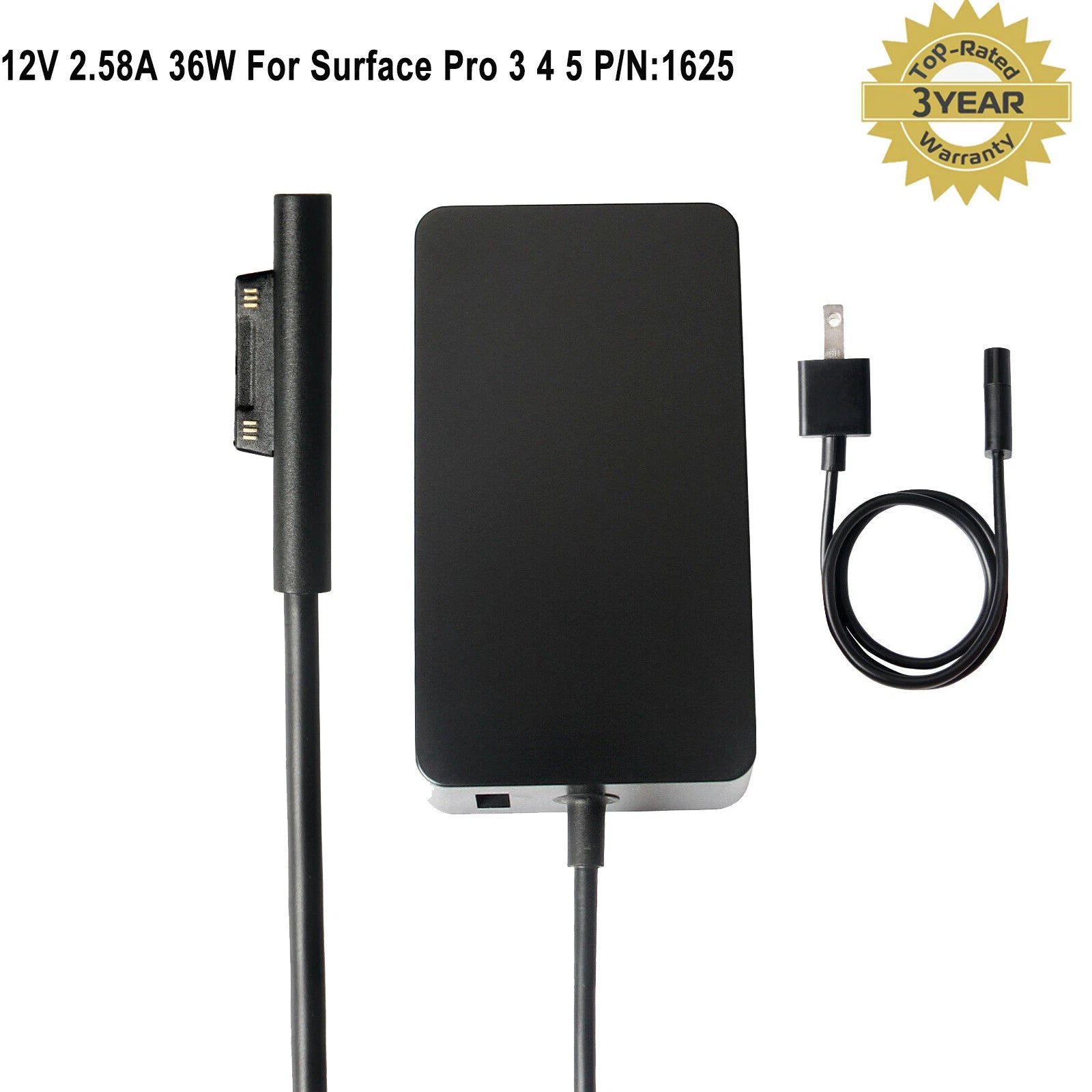For Microsoft Surface 2 3, Pro 1 2 3 4 5 6, Surface RT Laptop Charger AC Adapter